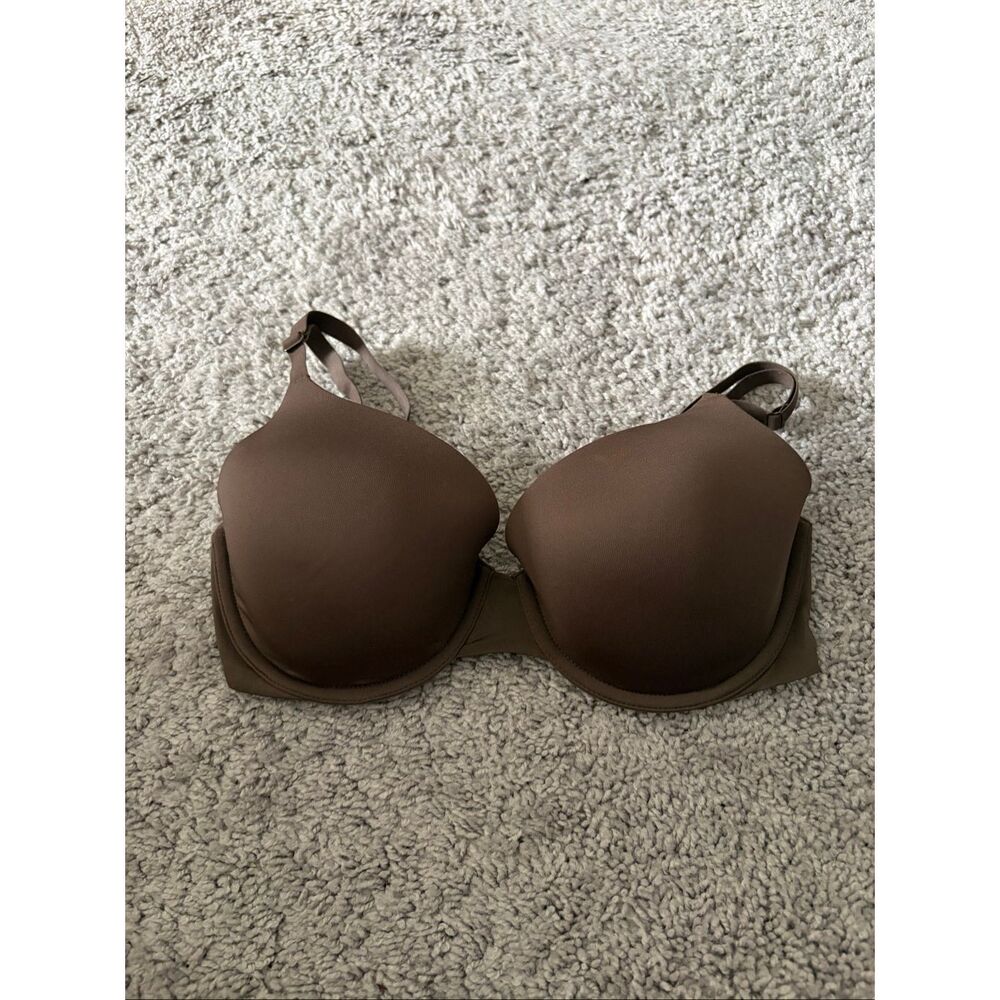 GapBody Brown Seamless Plunge Bra Wireless Everyday Comfort 32DD